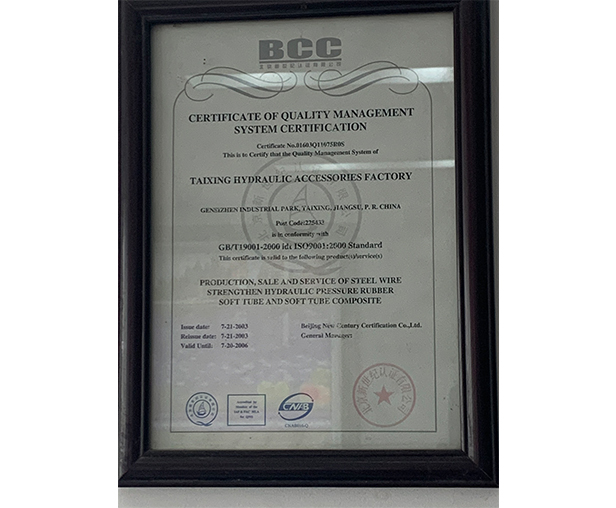 CERTIFICATE OF QUALITY MANAGEMENT SYSTEM CERTIFICATION